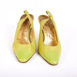 Escarpins Dior T40 soie vert