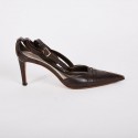 Escarpins T37 Yves Saint Laurent en cuir marron