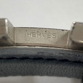 Ceinture HERMES réversible boucle H striée