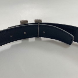 Ceinture H HERMES strié réversible