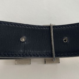 Ceinture HERMES réversible boucle H striée