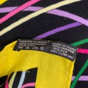 HERMES Shawl "L'Art du Temari" in Yellow Cashmere and Silk