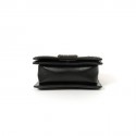 Mini sac Boy CHANEL cuir d'agneau noir et dentelle dorée