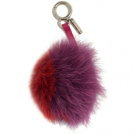 Bijou de sac FENDI Pompon en fourrure tricolore