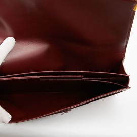 Pochette Cartier en cuir bordeaux