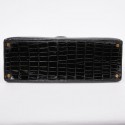 Sac Kelly 35 crocodile HERMES porosus noir