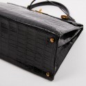 Sac Kelly crocodile HERMES porosus noir