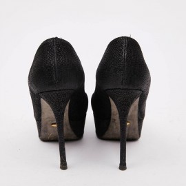 Escarpins SERGIO ROSSI T37,5 cuir noir