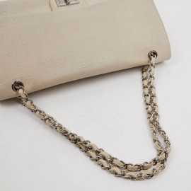 Sac CHANEL cuir embossé beige