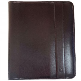 Couverture agenda CHRISTIAN DIOR marron vintage en cuir