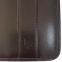 Couverture agenda CHRISTIAN DIOR marron vintage en cuir