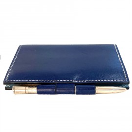 Porte Agenda HERMES bleu petit modèle