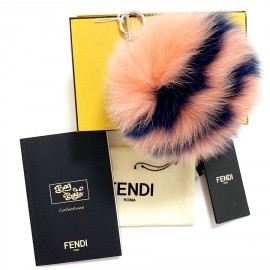 Charm FENDI pompon bicolore rose et bleu