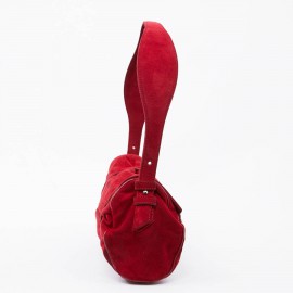 Sac LAGERFELD en veau velours rouge 