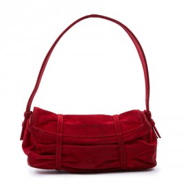 Sac LAGERFELD en veau velours rouge 