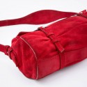 Sac LAGERFELD en veau velours rouge 