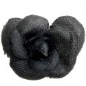 Broche CHANEL lin noir