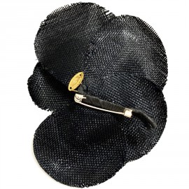 Broche CHANEL lin noir