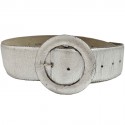 Ceinture GUY LAROCHE cuir argent Vintage