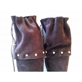 Bottes PACIOTTI à talons an veau velours marron 