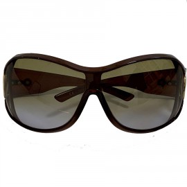 Lunettes de soleil GUCCI marron en plastique