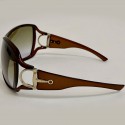 Lunettes de soleil GUCCI marron en plastique