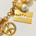 MOSCHINO by Redwall Chain Necklace-Belt and Charms in Gilded Metal