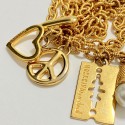 MOSCHINO by Redwall Chain Necklace-Belt and Charms in Gilded Metal