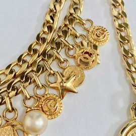 CHANEL Vintage Chain and Charms Necklace-Belt 