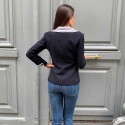 Veste CHANEL T36  bleu blanc