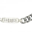 Ceinture CHANEL chaine argent et strass