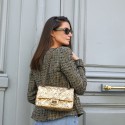 Sac CHANEL "Paris-Moscou" cuir perforé  doré Edition Limitée