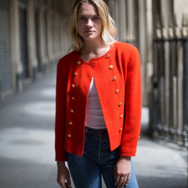 Veste rouge T38 CHANEL vintage