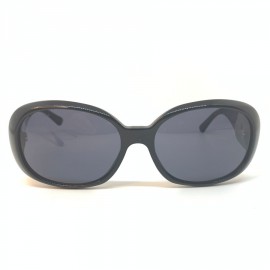 Lunettes de soleil CHANEL noires et camélia blanc