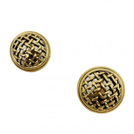 Boucles d'oreille clips SAINT LAURENT Vintage dorés