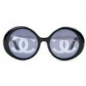 Lunettes de soleil CHANEL CC Vintage noire