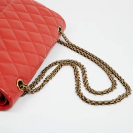 2.55 CHANEL cuir d'agneau rouge