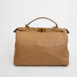 Peekaboo FENDI GM cuir grainé gold