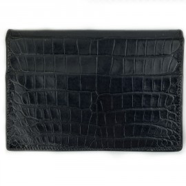 Porte repertoire HERMES alligator Porosus noir