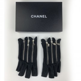 Mitaines CHANEL suede noir