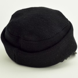 Casquette CHRISTIAN DIOR cachemire et cuir noir