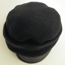 Casquette CHRISTIAN DIOR. cachemire et cuir noir