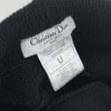 Casquette CHRISTIAN DIOR cachemire et cuir noir