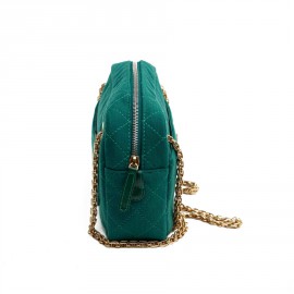 Sac caméra CHANEL jersey vert