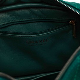 Sac caméra CHANEL jersey vert