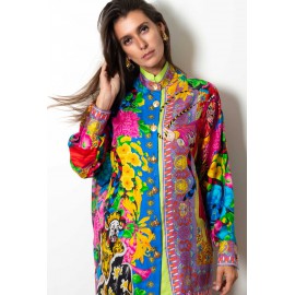 Chemise en soie GIANNI VERSACE multicolore