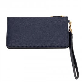 Pochette DIOR cuir grainé bleu