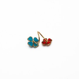 Bague MARGUERITE DE VALOIS flluers turquoise et corail