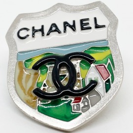 Pins CHANEL vintage blason double CC