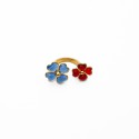 Bague saphir rubis MARGUERITE DE VALOIS fleurettes